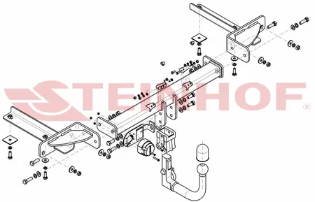 Фаркоп Steinhof для Opel Astra J GTC 2010-2016 Арт.O-104 O-104 в Оренбург