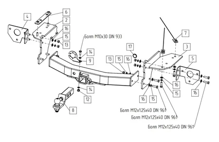 Фаркоп TowRus для GAC GS8 2021- Арт. 109182 109182 в Оренбург