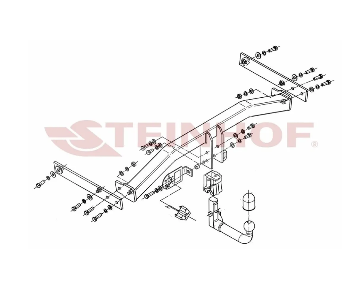 Фаркоп Steinhof для Volkswagen Tiguan 2007-2015 V-129 в Оренбург Фаркоп Steinhof для Volkswagen Tiguan 2007-2015 V-129 в Оренбург