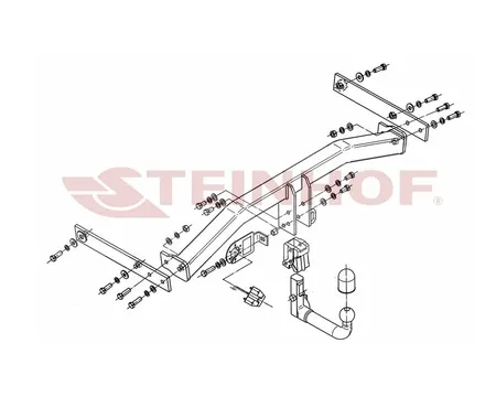 Фаркоп Steinhof для Volkswagen Tiguan 2007-2015 V-129 в Оренбург