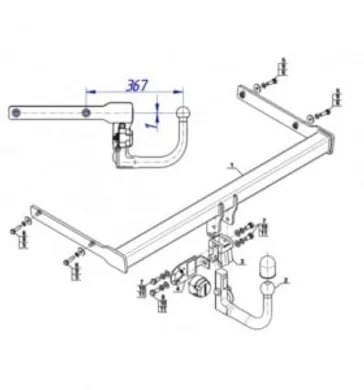 Фаркоп Steinhof для Skoda Octavia  (лифтбек) 2004-2013 S-343 в Оренбург