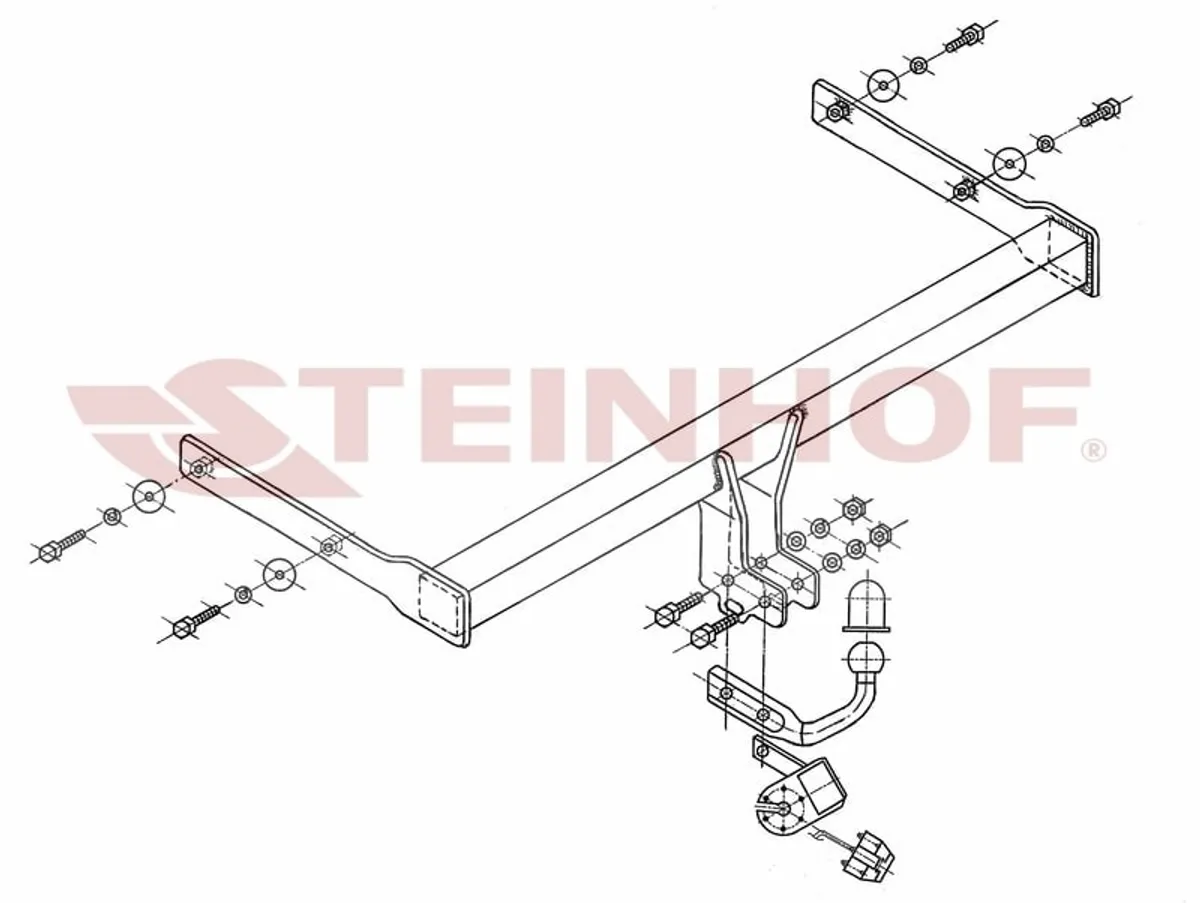 Фаркоп Steinhof для Volkswagen Passat 2021-2026 S-341 в Оренбург
