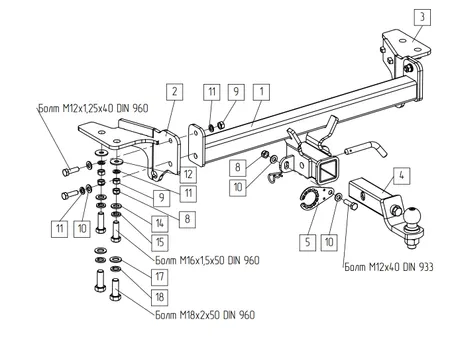 Фаркоп TowRus для Haval Dargo 2025- 129299 в Оренбург