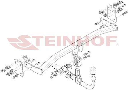 Фаркоп Steinhof для Hyundai Kona 2017-2023, (кроме N-Line и ADBlue) H-266 в Оренбург