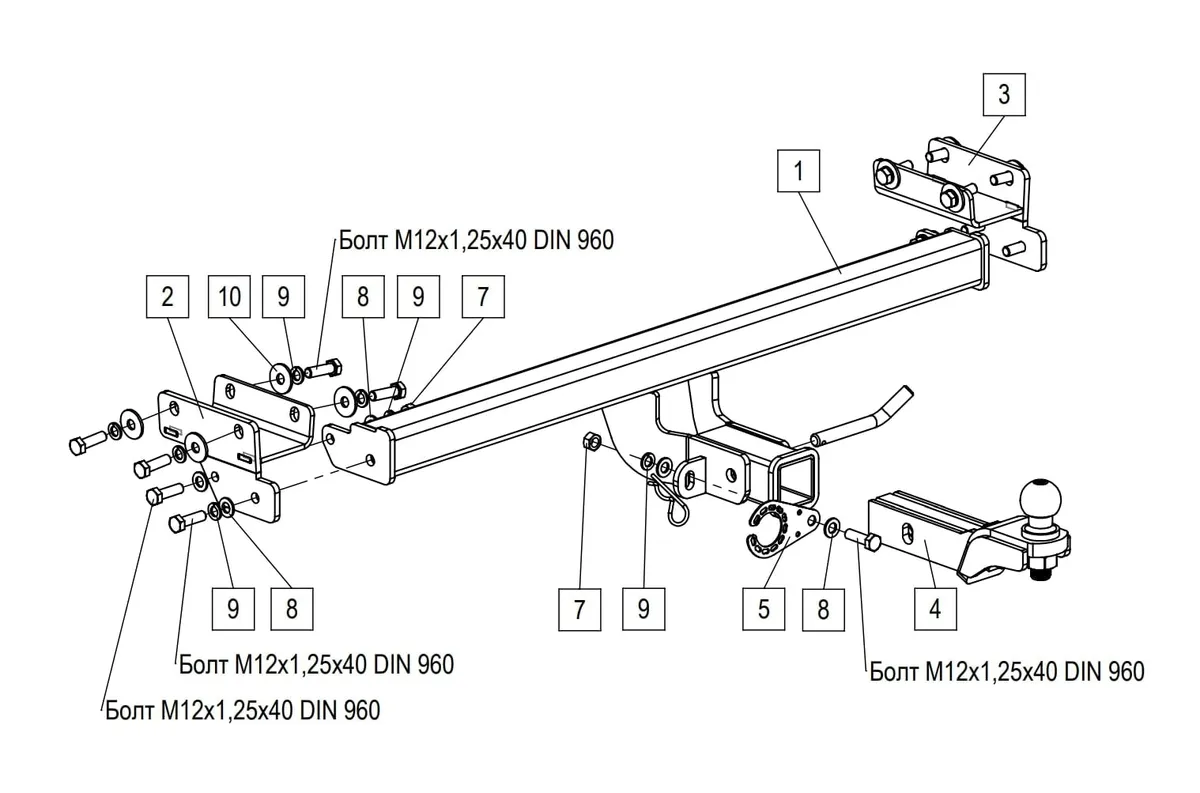 Фаркоп TowRus для Jeland J7 2026- 269086 в Оренбург Фаркоп TowRus для Jeland J7 2026- 269086 в Оренбург