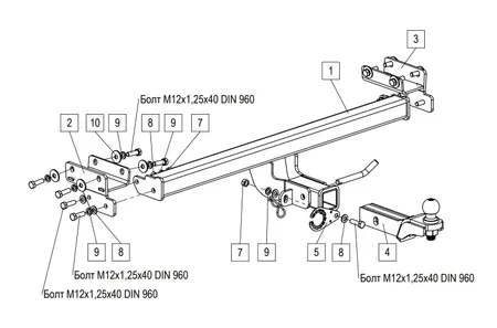 Фаркоп TowRus для Jeland J7 2026- 269086 в Оренбург