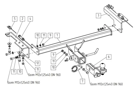 Фаркоп TowRus для Belgee X50 plus 2026- 299413 в Оренбург
