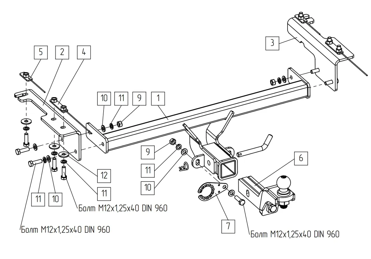 Фаркоп TowRus для Belgee X50 2023- 299413 в Оренбург