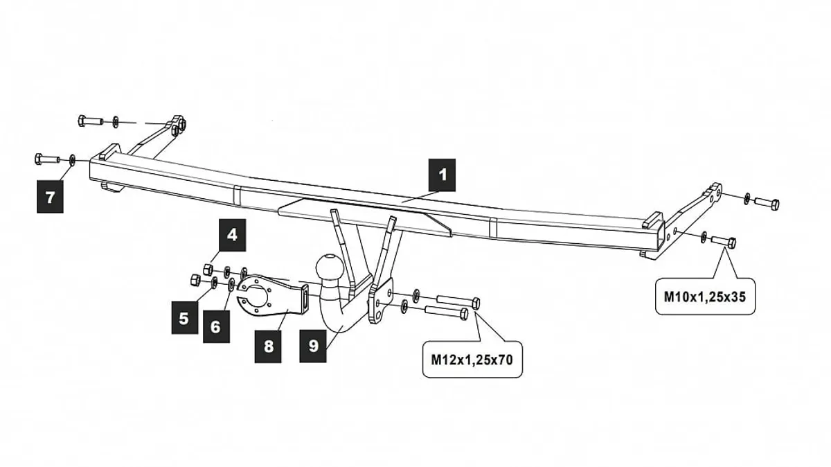 Фаркоп Baltex для Audi A3 2020- 26313612 в Оренбург Фаркоп Baltex для Audi A3 2020- 26313612 в Оренбург